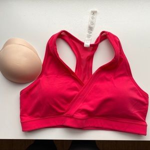 NWOT Lululemon Deep V W Bra sz 10 Currant